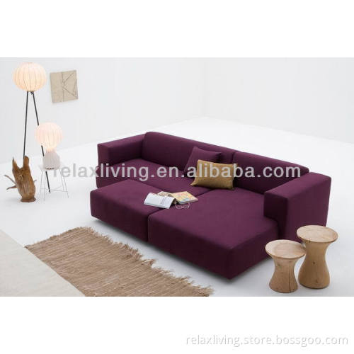 Modern fabric corner sofa with ottoman for living room furniture